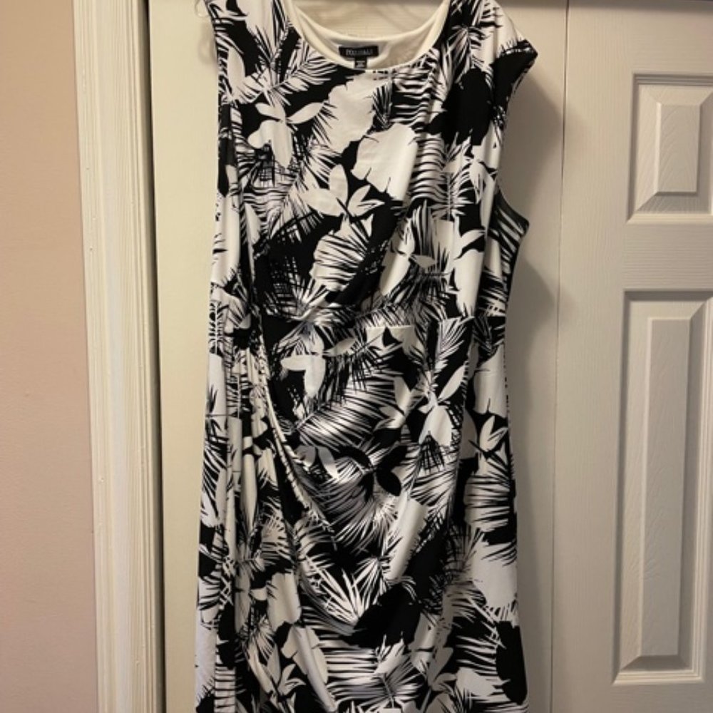Cream and black dress